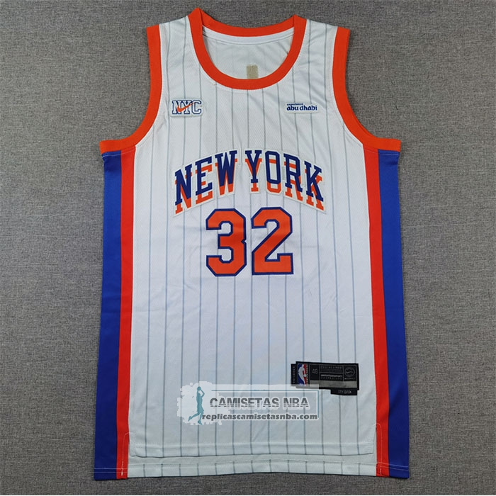 Camiseta New York Knicks Karl-Anthony Towns NO 32 Ciudad 2024-25 Blanco